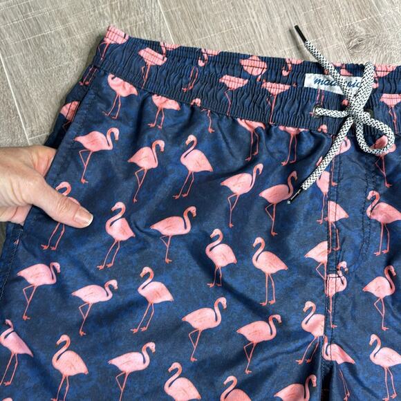 MAAMGIC Pink Blue Flamingo Lined Swim Trunks Shorts Men’s - Picture 3 of 7